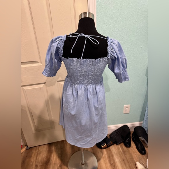 Hill House Athena Nap Dress Light Blue Silver Sparkle - Picture 4 of 5